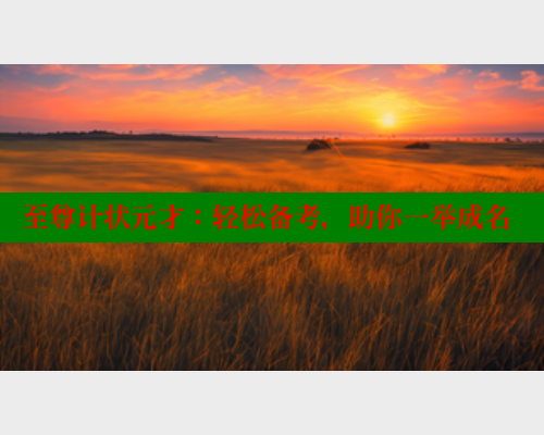 至尊计状元才:轻松备考,助你一举成名 欲漫涩官网 第1张 至尊计状元才:轻松备考,助你一举成名 欲漫涩官网 第1张